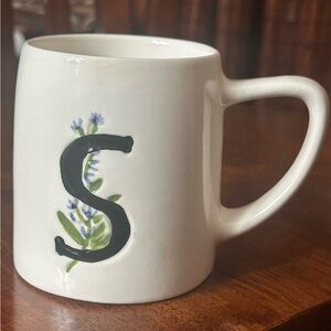Dash of That Sage Initial “S” Mug Botanical Letter Monogram Coffee Tea Cup